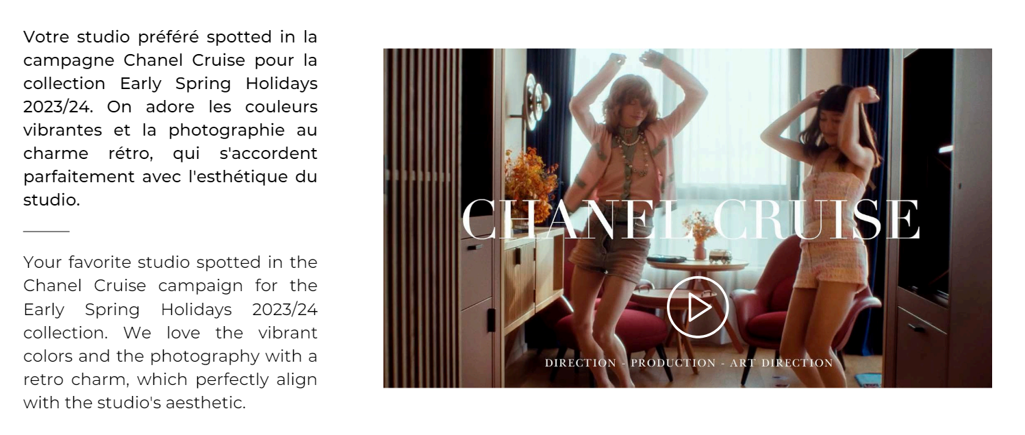 barreshape spot pub Chanel